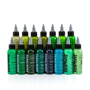 Radiant Colors Green Inks - The Needle Parlor